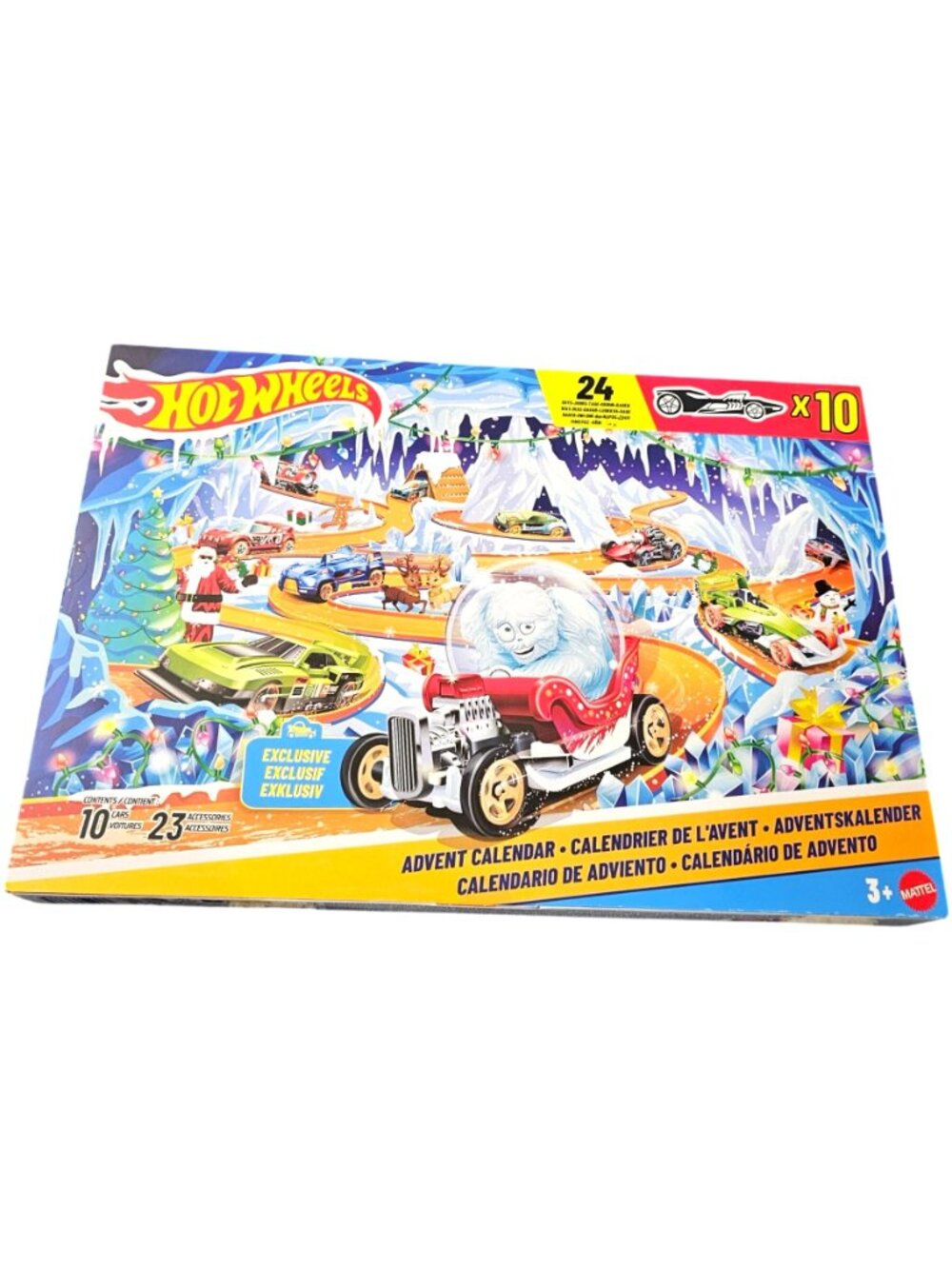 Hot Wheels Advent Calendar With 10 Exclusive Cars & 23 Accessories For Ages 3+ - Picture 3 of 5